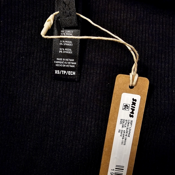 SKIMS Onyx Soft Lounge Long Sleeve Maxi Dress XS - Picture 6 of 6